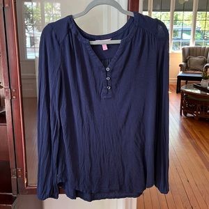 Lilly Pulitzer Navy Shirt S